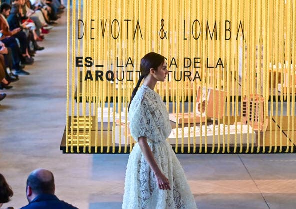 March 16, 2026, Madrid, Madrid, SPAIN: Models walk the runway during the Devota & Lomba Fall Winter 2026 2027 fashion show as part of Madrid es Moda at Casa de la Arquitectura on in Madrid Madrid SPAIN  - ZUMAz108 20260316_znp_z108_016 Copyright: xRichardxZubelzux