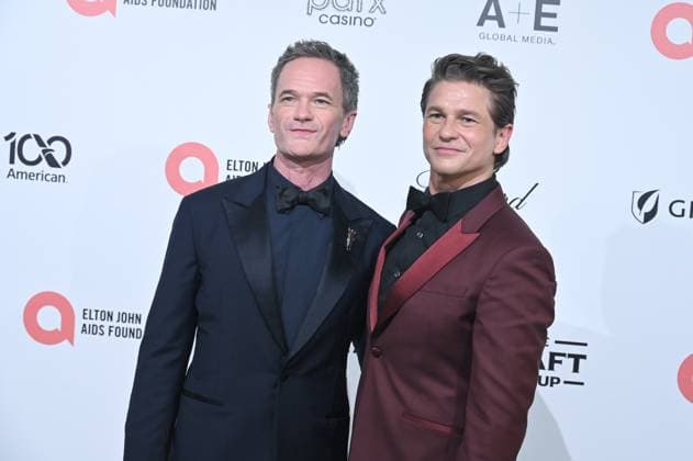 Neil Patrick Harris, David Burtka at arrivals for 34th Annual Elton John AIDS Foundation Academy Awards Viewing Party, West Hollywood Park, Los Angeles, CA, March 15, 2026. Photo By: Michael Mattes Everett Collection 34th Annual Elton John AIDS Foundation Academy Awards Viewing Party PUBLICATIONXNOTxINxCANxCHNxFRAxITAxJPNxNORxPOLxRUSxESPxUKxUSA