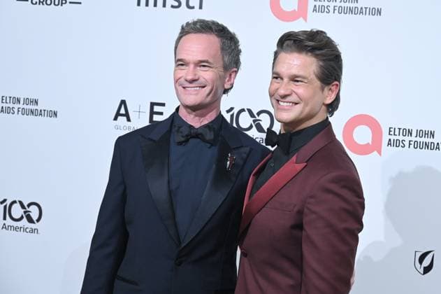 Neil Patrick Harris, David Burtka at arrivals for 34th Annual Elton John AIDS Foundation Academy Awards Viewing Party, West Hollywood Park, Los Angeles, CA, March 15, 2026. Photo By: Michael Mattes Everett Collection 34th Annual Elton John AIDS Foundation Academy Awards Viewing Party PUBLICATIONXNOTxINxCANxCHNxFRAxITAxJPNxNORxPOLxRUSxESPxUKxUSA