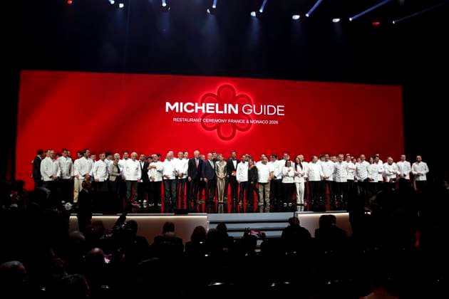 CEREMONIE GUIDE MICHELIN PHOTOPQR NICE MATIN Jean François Ottonello Monaco 16 03 2026 NO TABLOIDS CEREMONIE GUIDE MICHELIN France et Monaco au Grimaldi Forum de Monaco le prince Albert II et la princesse Charlene avec les chefs etoiles the 2026 Michelin Guide award winners ceremony in Monaco on March 16, 2026 Prince s Albert II of Monaco and Princess Charlene De Monaco Monaco France  Copyright: xPHOTOPQR NICExMATIN MAXPPPxJeanxFrançoisxOttonellox 20260316NIM5409 20260316NIM5409