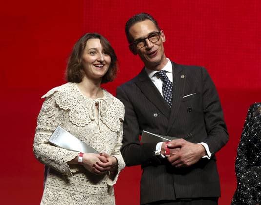 CEREMONIE GUIDE MICHELIN PHOTOPQR NICE MATIN Jean François Ottonello Monaco 16 03 2026 CEREMONIE GUIDE MICHELIN 2026 France et Monaco au Grimaldi Forum de Monaco Marco Tognon, Les Ambassadeurs by Christophe Cussac a Monaco et Camille Gouyer, Virtus a Paris Prix Michelin Service the 2026 Michelin Guide award winners ceremony in Monaco on March 16, 2026 Monaco France  Copyright: xPHOTOPQR NICExMATIN MAXPPPxJeanxFrançoisxOttonellox 20260316NIM5435 20260316NIM5435