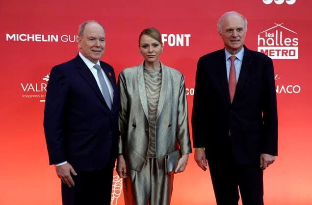 CEREMONIE GUIDE MICHELIN PHOTOPQR NICE MATIN Jean François Ottonello Monaco 16 03 2026 NO TABLOIDS CEREMONIE GUIDE MICHELIN 2026 France et Monaco au Grimaldi Forum de Monaco le prince Albert II, la princesse Charlene avec Florent Menegaux, president de Michelin Prince s Albert II of Monaco, Princess Charlene De Monaco and the director of Michelin Group Florent Menegaux pose upon arrival to attend the 2026 Michelin Guide award winners ceremony in Monaco on March 16, 2026 Monaco France  Copyright: xPHOTOPQR NICExMATIN MAXPPPxJeanxFrançoisxOttonellox 20260316NIM5462 20260316NIM5462