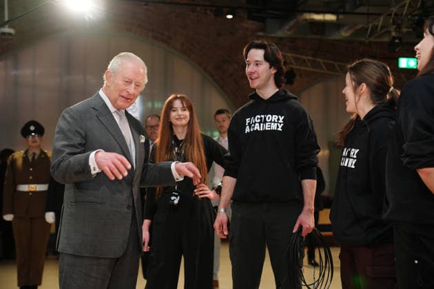 . 16 03 2026. Manchester, United Kingdom. King Charles III during a visit to Aviva Studios, in Manchester, United Kingdom .  xPoolx xi-Imagesx IIM-26639-0014