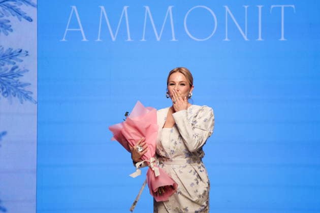RUSSIA, MOSCOW - MARCH 16, 2026: Ammonit designer and founder Yulia Danilova attends a runway show for Addicted_to as part of the 6th Moscow Fashion Week at the Manege Central Exhibition Hall (Moscow Manege). Valery Sharifulin TASS  90143128