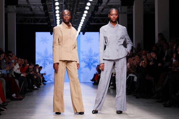 RUSSIA, MOSCOW - MARCH 16, 2026: Models showcase creations during a runway show for Ammonit as part of the 6th Moscow Fashion Week at the Manege Central Exhibition Hall (Moscow Manege). Valery Sharifulin TASS  90143340