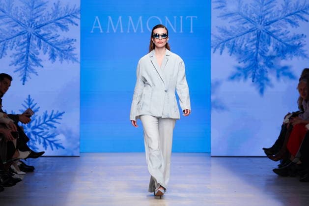RUSSIA, MOSCOW - MARCH 16, 2026: A model showcases creations during a runway show for Ammonit as part of the 6th Moscow Fashion Week at the Manege Central Exhibition Hall (Moscow Manege). Valery Sharifulin TASS  90143640