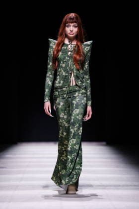RUSSIA, MOSCOW - MARCH 16, 2026: A model showcases creations during a runway show for Capparel as part of the 6th Moscow Fashion Week at the Manege Central Exhibition Hall (Moscow Manege). Arina Antonova TASS  90145007