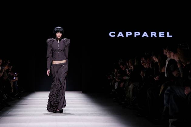 RUSSIA, MOSCOW - MARCH 16, 2026: A model showcases creations during a runway show for Capparel as part of the 6th Moscow Fashion Week at the Manege Central Exhibition Hall (Moscow Manege). Arina Antonova TASS  90145027