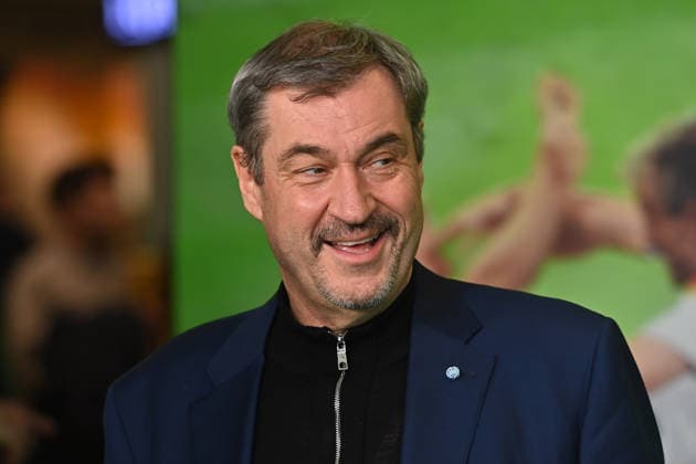 Markus SOEDER Ministerpraesident Bavaria and CSU Chairman single picture,cropped single motif,portrait,portrait premiere A SUMMER IN ITALY World Cup 1990 on 16 03 20226 at the Mathaeser Cinema in Munich Red Carpet,Red Carpet