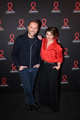 Sidaction 2026 Launch Party - Paris French journalist Damien Thevenot and Melanie Taravant during the Sidaction 2026 launch party at the Lido in Paris on March 16, 2026. Photo by Tomas Stevens ABACAPRESS.COM Paris France  Copyright: xStevensxTomas ABACAx