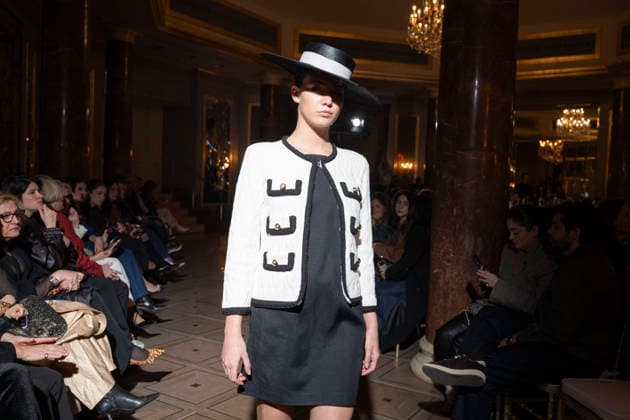 The Extreme Collection - MadridEsModa Fashion Week Madrid A model walks the runway wearing a design by The Extreme Collection during MadridEsModa Fashion Week in hotel Wwlinton de Madrid , 16 March 2026 Spain Madrid Spain Copyright: xAtilanoxGarciax xSOPAxImagesx photos08750