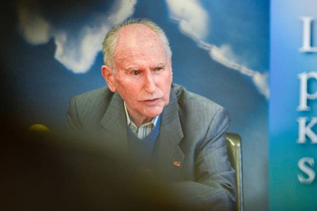 Die Landespressekonferenz fand am Montag (16.03.2026) im Saarländischen Landtag in Saarbrücken statt. Im Bild: Josef Dörr (MdL, AfD). *** The state press conference took place on Monday 16 03 2026 in the Saarland state parliament in Saarbrücken In the picture Josef Dörr MdL, AfD bub