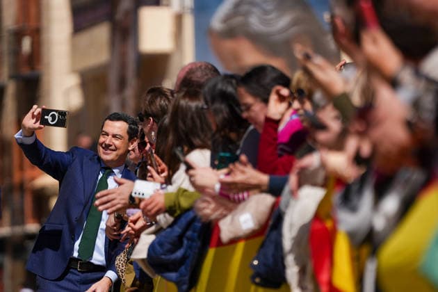 The King and Queen of Spain visit Jaén on the occasion of the commemoration of the 1 200th anniversary of its capital The President of the Junta de Andalucía Juanma Moreno on his arrival at the institutional visit of the King and Queen of Spain to Jaén on the occasion of the commemoration of the 1 200th anniversary of its capital On March 17, 2026, in Jaén Andalusia, Spain The King and Queen of Spain, Don Felipe and Dona Letizia, have visited the City Hall, the Palacio del Condestable Iranzo and the Banos Árabes Cultural Center of Jaén on the occasion of the 1 200th anniversary of the capital of the city They were accompanied by the president of the Junta de Andalucía, Juanma Moreno the mayor, Julio Millán, and the president of the Provinc  Copyright: xFranciscoxJ.xOlmox 7373414