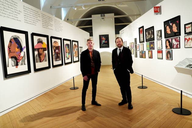 Milan, Preview of the exhibition Andy Warhol, Passage to Italy 1975 - 1987 at the Credit Agricole Gallery, Refettorio delle Stelline in Corso Magenta, 59, in the photo the curators Marcello Abbiati and Leo Guerra the curators  Copyright: xDuilioxPiaggesix xipa-agency.netx xDuilioxPiaggesix IPA_Agency_IPA73031738
