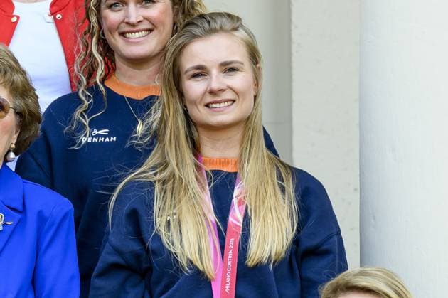 Den Haag, The Netherlands, 2026-03-17 15:17:46 THE HAGUE, 16-12-2026, Noordeinde Palace. King Willem Alexander and Princess Margriet receive the Dutch medal winners of the 2026 Paralympic Winter Games in Milan and Cortina d Ampezzo at Noordeinde Palace in The Hague. PHOTO: NL Beeld Patrick van Emst. In the photo: Lisa Bunschoten-Vos Credit: NL Beeld Patrick van Emst  Copyright: xx x