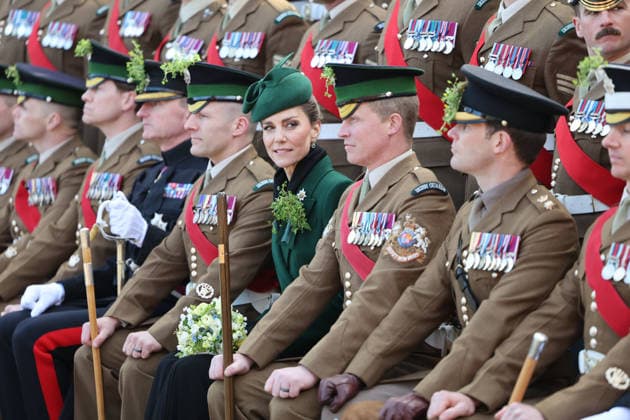 . 17 03 2026. Aldershot , United Kingdom. Kate Middleton, the Princess of Wales, at the Irish Guards St.Patrick s Day Parade in Aldershot, United Kingdom.  xi-Imagesx xPoolx IIM-26638-0063