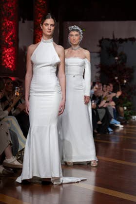 Telier Couture Fashion Week Madrid in Spain - 17 Mar 2026 A model walks the runway wearing a design by atelier couture during Fashion Week de Madrid in Fabric de Tapices. Madrid Spain Copyright: xAtilanoxGarciax xSOPAxImagesx photos08942