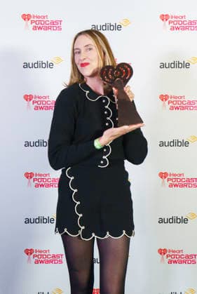 March 16, 2026: Austin, Texas. 2026 IHeartPodcast Awards, winners pose with their awards. Nora McInerny- Thanks for Asking , winner for Best Advise Inspiration. - ZUMAda1_ 20260316_zap_da1_048 Copyright: xSandraxDahdahx
