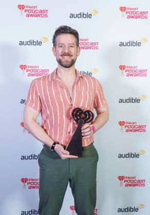 March 16, 2026: Austin, Texas. 2026 IHeartPodcast Awards, winners pose with their awards.Zachary Grady, wirter director, winner for Best Fiction, Murder at the Patel Motel. - ZUMAda1_ 20260316_zap_da1_088 Copyright: xSandraxDahdahx