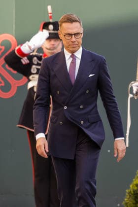March 17, 2026, London, London, UK: London, UK. President of Finland Alexander Stubb departs from the Garrison Chapel in London after visiting the exhibition Ã’New Wood: Building a Bio-Based Future,O a collaboration between the Circular Bioeconomy Alliance, the Kings Foundation and the Finnish Forest Association, along with King Charles (not pictured) and Finland s First Lady Suzanne Innes-Stubb (not pictured) London UK  - ZUMAl94_ 20260317_zaf_l94_073 Copyright: xDinendraxHariax