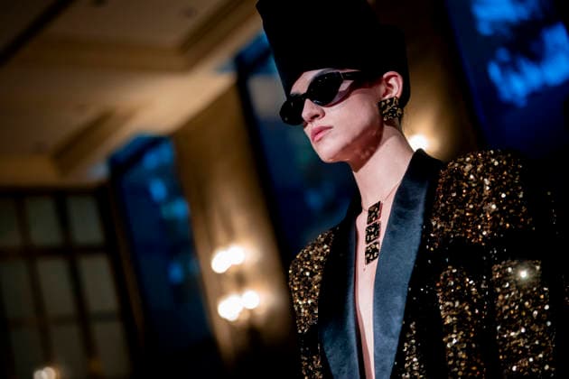 Presentation of the autumn winter collection 2026 27 by Juan Duyos A model during the fashion show presentation of the new autumn winter collection 2026 27 by Juan Duyos, on March 17, 2026, in Madrid Spain An appointment that reinforces the trajectory of a key creator of Spanish fashion, regular of Mercedes Benz Fashion Week Madrid and awarded in several editions for his collections The presentation of this proposal autumn winter 2026 27 consolidates its commitment to craftsmanship, femininity and contemporary silhouettes 17 MARCH 2026 FASHION DESIGNER CLOTHING MODEL SHOW A Pé Madrid Madrid Spain  Copyright: xA.xPÃ rezxMecax 7375060
