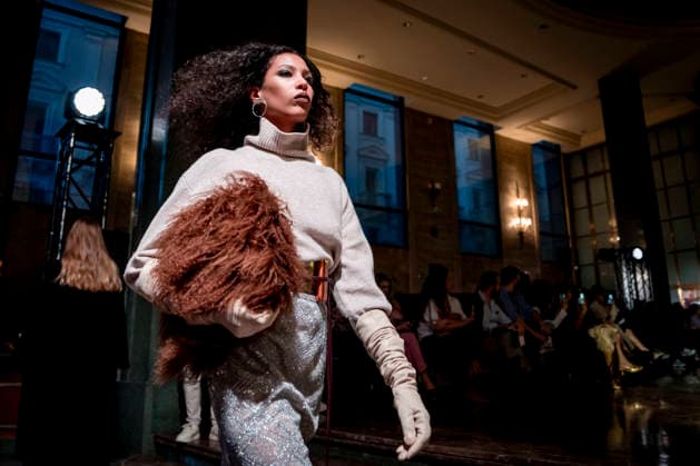 Presentation of the autumn winter collection 2026 27 by Juan Duyos A model during the fashion show presentation of the new autumn winter collection 2026 27 by Juan Duyos, on March 17, 2026, in Madrid Spain An appointment that reinforces the trajectory of a key creator of Spanish fashion, regular of Mercedes Benz Fashion Week Madrid and awarded in several editions for his collections The presentation of this proposal autumn winter 2026 27 consolidates its commitment to craftsmanship, femininity and contemporary silhouettes 17 MARCH 2026 FASHION DESIGNER CLOTHING MODEL SHOW A Pé Madrid Madrid Spain  Copyright: xA.xPÃ rezxMecax 7375065