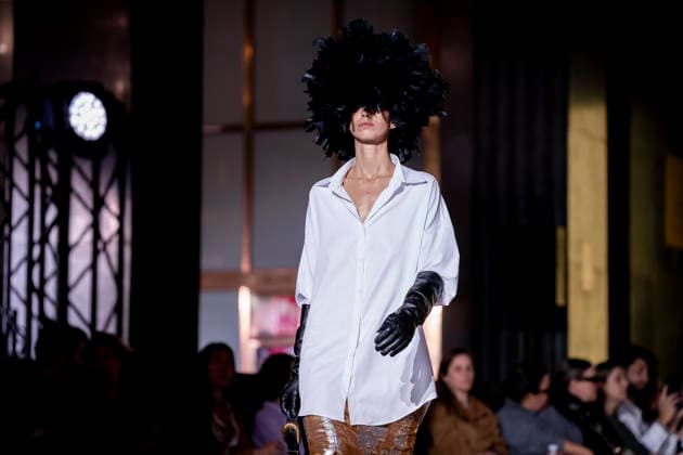 Presentation of the autumn winter collection 2026 27 by Juan Duyos A model during the fashion show presentation of the new autumn winter collection 2026 27 by Juan Duyos, on March 17, 2026, in Madrid Spain An appointment that reinforces the trajectory of a key creator of Spanish fashion, regular of Mercedes Benz Fashion Week Madrid and awarded in several editions for his collections The presentation of this proposal autumn winter 2026 27 consolidates its commitment to craftsmanship, femininity and contemporary silhouettes 17 MARCH 2026 FASHION DESIGNER CLOTHING MODEL SHOW A Pé Madrid Madrid Spain  Copyright: xA.xPÃ rezxMecax 7375066