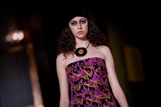 Presentation of the autumn winter collection 2026 27 by Juan Duyos A model during the fashion show presentation of the new autumn winter collection 2026 27 by Juan Duyos, on March 17, 2026, in Madrid Spain An appointment that reinforces the trajectory of a key creator of Spanish fashion, regular of Mercedes Benz Fashion Week Madrid and awarded in several editions for his collections The presentation of this proposal autumn winter 2026 27 consolidates its commitment to craftsmanship, femininity and contemporary silhouettes 17 MARCH 2026 FASHION DESIGNER CLOTHING MODEL SHOW A Pé Madrid Madrid Spain  Copyright: xA.xPÃ rezxMecax 7375067