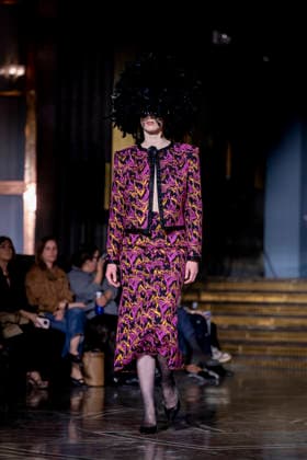 Presentation of the autumn winter collection 2026 27 by Juan Duyos A model during the fashion show presentation of the new autumn winter collection 2026 27 by Juan Duyos, on March 17, 2026, in Madrid Spain An appointment that reinforces the trajectory of a key creator of Spanish fashion, regular of Mercedes Benz Fashion Week Madrid and awarded in several editions for his collections The presentation of this proposal autumn winter 2026 27 consolidates its commitment to craftsmanship, femininity and contemporary silhouettes 17 MARCH 2026 FASHION DESIGNER CLOTHING MODEL SHOW A Pé Madrid Madrid Spain  Copyright: xA.xPÃ rezxMecax 7375071