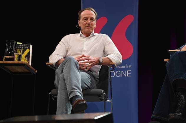 Austrian author Marc Elsberg reads and speaks at Lit Cologne, the international literature festival