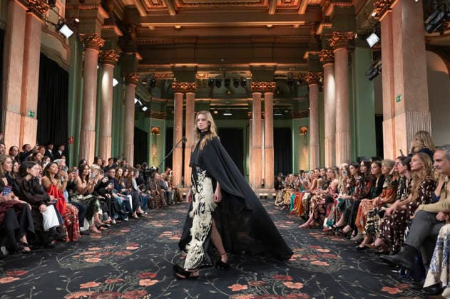 Johanna Ortiz - Mercedes-Benz Fashion Week Madrid A model walks the runway wearing a design by Johanna Ortiz during Mercedes-Benz Fashion Week de Madrid in IS Cervantes, 17 March 2026 Spain Madrid Spain Copyright: xAtilanoxGarciax xSOPAxImagesx photos09030