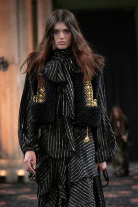 Johanna Ortiz - Mercedes-Benz Fashion Week Madrid A model walks the runway wearing a design by Johanna Ortiz during Mercedes-Benz Fashion Week de Madrid in IS Cervantes, 17 March 2026 Spain Madrid Spain Copyright: xAtilanoxGarciax xSOPAxImagesx photos09059