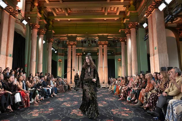 Johanna Ortiz - Mercedes-Benz Fashion Week Madrid A model walks the runway wearing a design by Johanna Ortiz during Mercedes-Benz Fashion Week de Madrid in IS Cervantes, 17 March 2026 Spain Madrid Spain Copyright: xAtilanoxGarciax xSOPAxImagesx photos09060