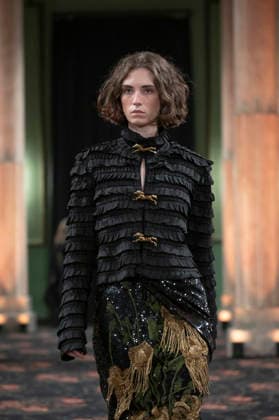 Johanna Ortiz - Mercedes-Benz Fashion Week Madrid A model walks the runway wearing a design by Johanna Ortiz during Mercedes-Benz Fashion Week de Madrid in IS Cervantes, 17 March 2026 Spain Madrid Spain Copyright: xAtilanoxGarciax xSOPAxImagesx photos09066