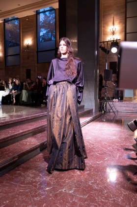 Juan Duyos - Mercedes-Benz Fashion Week Madrid A model walks the runway wearing a design by Juan Duyos during Mercedes-Benz Fashion Week de Madrid in IS Cervantes, 17 March 2026 Spain Madrid Spain Copyright: xAtilanoxGarciax xSOPAxImagesx photos08969