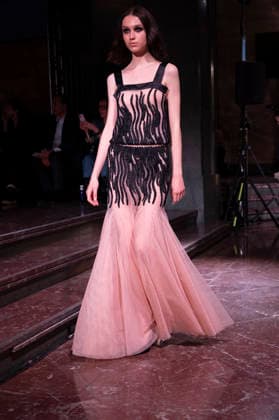 Juan Duyos - Mercedes-Benz Fashion Week Madrid A model walks the runway wearing a design by Juan Duyos during Mercedes-Benz Fashion Week de Madrid in IS Cervantes, 17 March 2026 Spain Madrid Spain Copyright: xAtilanoxGarciax xSOPAxImagesx photos08978