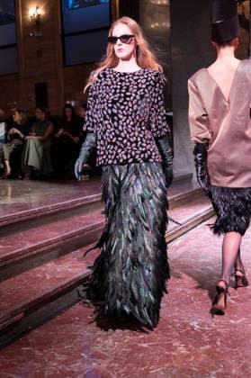 Juan Duyos - Mercedes-Benz Fashion Week Madrid A model walks the runway wearing a design by Juan Duyos during Mercedes-Benz Fashion Week de Madrid in IS Cervantes, 17 March 2026 Spain Madrid Spain Copyright: xAtilanoxGarciax xSOPAxImagesx photos08992