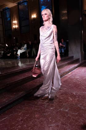 Juan Duyos - Mercedes-Benz Fashion Week Madrid A model walks the runway wearing a design by Juan Duyos during Mercedes-Benz Fashion Week de Madrid in IS Cervantes, 17 March 2026 Spain Madrid Spain Copyright: xAtilanoxGarciax xSOPAxImagesx photos08996