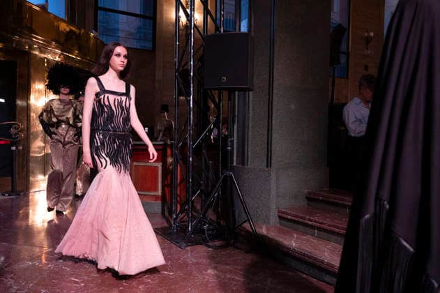 Juan Duyos - Mercedes-Benz Fashion Week Madrid A model walks the runway wearing a design by Juan Duyos during Mercedes-Benz Fashion Week de Madrid in IS Cervantes, 17 March 2026 Spain Madrid Spain Copyright: xAtilanoxGarciax xSOPAxImagesx photos09009