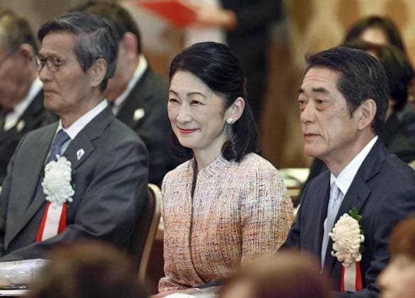 Japan Crown Princess Kiko Japanese Crown Princess Kiko attends an education program at the Japan Anti-Tuberculosis Association s national convention in Matsuyama in Ehime Prefecture, western Japan, on March 17, 2026.  A14AA0005395217P