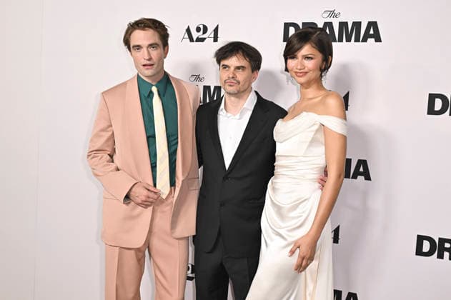 Robert Pattinson, Kristoffer Borgli and Zendaya at the premiere of the movie The Drama The Drama Again at DGA Theater Complex Los Angeles, 17 03 206 Foto:xD.xStarbuckx xFuturexImagex drama_6464