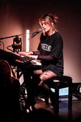 Lydmor live in Copenhagen, Denmark Copenhagen, Denmark. 17th, March 2026. The Danish singer, songwriter and musician Lydmor performs a live concert at Bremen in Copenhagen. The concert was after the screening of the documentary film Jenny - A Portrait of the Artist Lydmor as part of the documentary festival CPH DOX 2026 in Copenhagen. Danmark, Kobenhavn  Copyright: xGonzalesxPhoto ErlingxBrodersenx