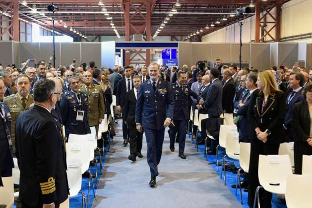 The King attends the technological demonstration days of the Connected, Sustainable and Intelligent Air Base BASCI King Felipe VI attends the technological demonstration days of the Connected, Sustainable and Intelligent Air Base BACSI , at Los Llanos Air Base, on March 18, 2026, in Albacete, Castilla La Mancha Spain The Kings visit is part of the inauguration of the Technological Demonstration Days BACSI 2026, an Air and Space Army exercise showcasing digitalization, connectivity and sustainability projects for air bases, with the presence of companies, universities and demonstrations at Los Llanos Air Base 18 MARCH 2026 REYM BASE AÉREA CONECTADA BACSI ALBACETE CASTILLA LA MANCHA Víctor Ferná Albacete Castilla La Mancha Albacete Castilla  Copyright: xVictorxFernandezx 7376670