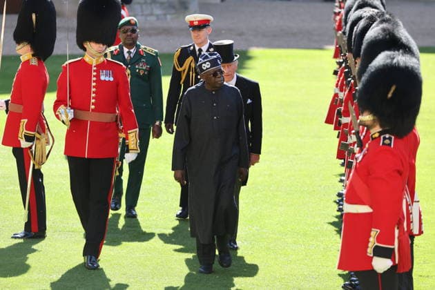 . 18 03 2026. Windsor , United Kingdom. King Charles III, Queen Camilla, Prince William and Kate Middleton, the Prince and Princess of Wales, at a Ceremonial Welcome at Windsor Castle, for the Nigerian President Bola Ahmed Tinubu and the First Lady Oluremi Tinubu, at the start of their State Visit to the United Kingdom.  xStephenxLockx xi-Imagesx IIM-26645-0005
