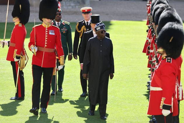 . 18 03 2026. Windsor , United Kingdom. King Charles III, Queen Camilla, Prince William and Kate Middleton, the Prince and Princess of Wales, at a Ceremonial Welcome at Windsor Castle, for the Nigerian President Bola Ahmed Tinubu and the First Lady Oluremi Tinubu, at the start of their State Visit to the United Kingdom.  xStephenxLockx xi-Imagesx IIM-26645-0006