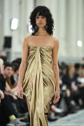 Juan Vidal - Mercedes-Benz Fashion Week Madrid, Spain - 18 Mar 2026 A model walks the runway wearing a design by Juan Vidal during Mercedes-Benz Fashion Week de Madrid in IFEMA. Madrid Spain Copyright: xAtilanoxGarciax xSOPAxImagesx photos09118