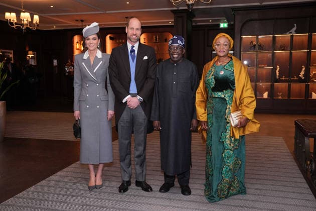 President of Nigeria s state visit to the UK The Prince and Princess of Wales receive President of Nigeria Bola Ahmed Tinubu and First Lady Oluremi Tinubu at the Fairmont Windsor Park hotel in Englefield Green, Windsor, Berkshire, on day one of their state visit to the UK. Picture date: Wednesday March 18, 2026., Credit:Yui Mok Avalon UK, Windsor  Copyright: xYuixMokx xAvalonx 1084059750