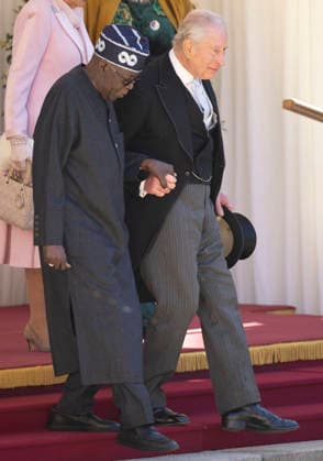 . 18 03 2026. Windsor , United Kingdom. King Charles III, Queen Camilla, Prince William and Kate Middleton, the Prince and Princess of Wales, at a Ceremonial Welcome at Windsor Castle, for the Nigerian President Bola Ahmed Tinubu and the First Lady Oluremi Tinubu, at the start of their State Visit to the United Kingdom.  xStephenxLockx xi-Imagesx IIM-26645-0014