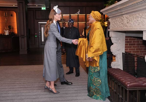 President of Nigeria s state visit to the UK The Princess of Wales speaking to First Lady Oluremi Tinubu as she and the Prince of Wales received the President of Nigeria Bola Ahmed Tinubu at the Fairmont Windsor Park hotel in Englefield Green, Windsor, Berkshire, on day one of their state visit to the UK. Picture date: Wednesday March 18, 2026., Credit:Yui Mok Avalon UK, Windsor  Copyright: xYuixMokx xAvalonx 1084059880