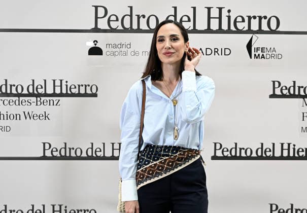Photocall of the Pedro del Hierro fashion show at Mercedes Benz Fashion Week Madrid Tamara Falcó poses at the Pedro del Hierro fashion show photocall at the 83rd edition of Mercedes Benz Fashion Week Madrid, at the Galería de Cristal del Palacio de Cibeles, on March 18, 2026, in Madrid Spain This years edition will be held from March 17 to 22 FAMOUSES PEDRO DEL HIERRO SHOW José Madrid Madrid Madrid Spain  Copyright: xJosÃ xOlivax 7377048